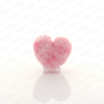 Брелок Сердечко с искусственным мехом в ассортименте - фото 360