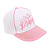 Бейсболка Lanson Kids Принцесса с розовым козырьком белая