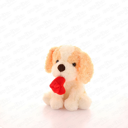 Игрушка мягкая Песик пятнистый с сердечком  - фото 360