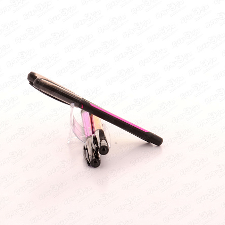 Ручка шариковая синяя прорезиненный корпус в ассортименте - фото 360