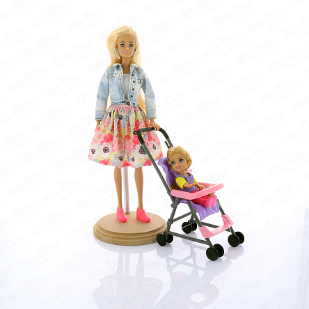 Кукла София на прогулке с коляской - фото 360