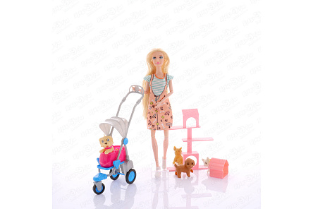 Кукла Anyali с питомцем на прогулке в ассортименте - фото 360