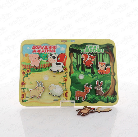 Сортер Животные деревянный на липучках  - фото 360