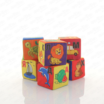 Набор мягких кубиков Алфавит 6шт - фото 360