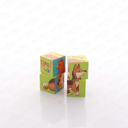 Кубики Кто как говорит 4шт - фото 360