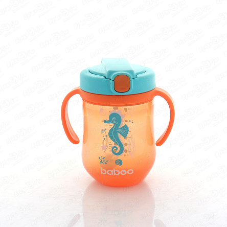Поильник Baboo Sea life с трубочкой 300мл с 9мес - фото 360