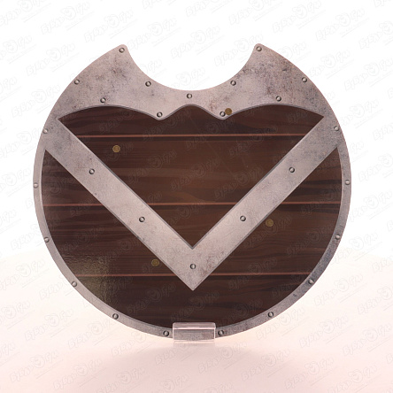 Щит Спартанский деревянный 30см  - фото 360