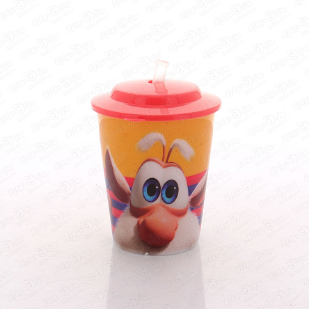 Стакан пластиковый с трубочкой Буба 400мл - фото 360