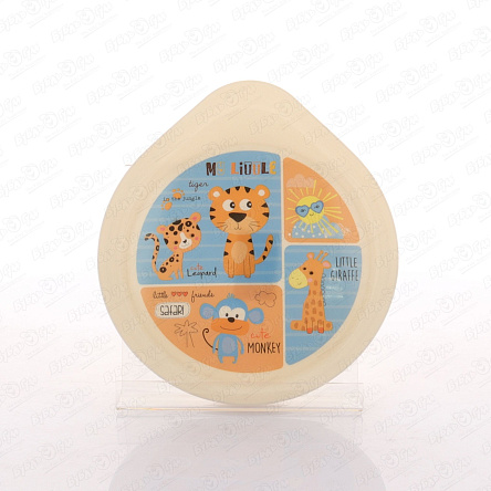 Тарелка Idiland Зверята-малыши пластиковая - фото 360