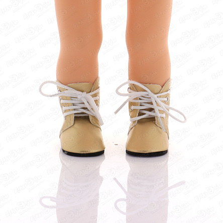 Обувь для кукол ботинки золотые - фото 360