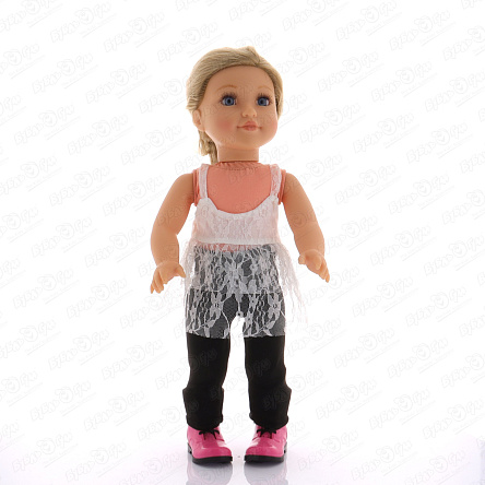 Одежда для кукол костюм туника белая со штанишками - фото 360