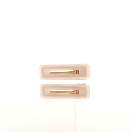 Заколки классические прямоугольные с перламутровым узором - фото 360