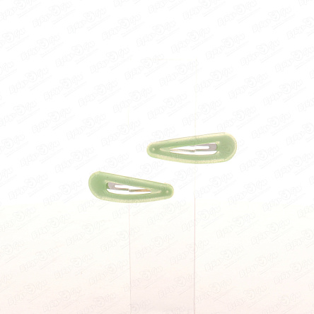 Заколки классические глянцевые салатовые - фото 360