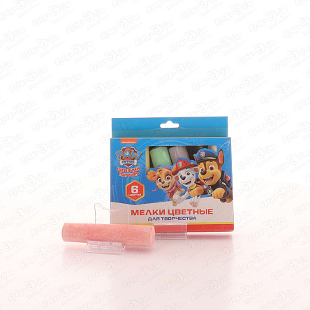 Мелки круглые Щенячий патруль 6шт 6цветов - фото 360