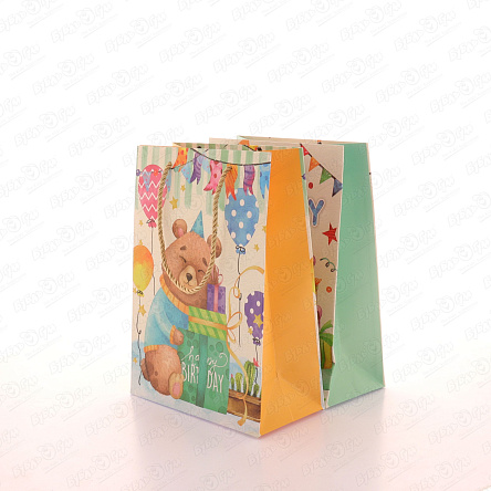 Пакет подарочный Happy Birthday 24х18см в ассортименте - фото 360