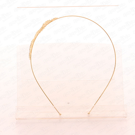 Ободок Снежинка в золотистом цвете - фото 360