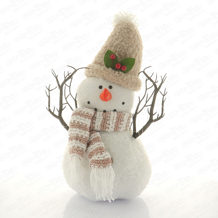 Декор новогодний мягкая игрушка Снеговик с подсветкой 40см в ассортименте - фото 360