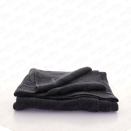 Плед вязаный Bossa Nova Зайчики синий 85х120см - фото 360