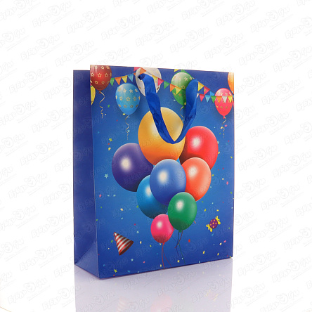 Пакет подарочный Воздушные шары 26х31см в ассортименте - фото 360