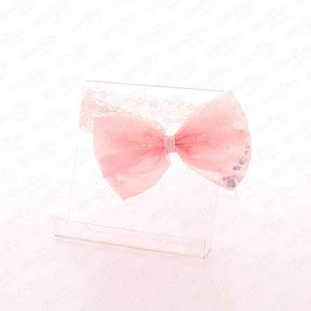 Повязка для волос с розовым бантом - фото 360