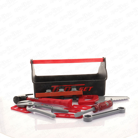 Набор игровой Ящик  с инструментами черно-красный - фото 360