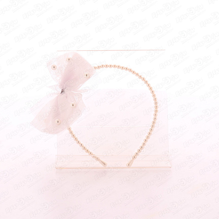 Ободок жемчужный с белым бантом - фото 360 Ободок жемчужный с белым бантом - фото 360