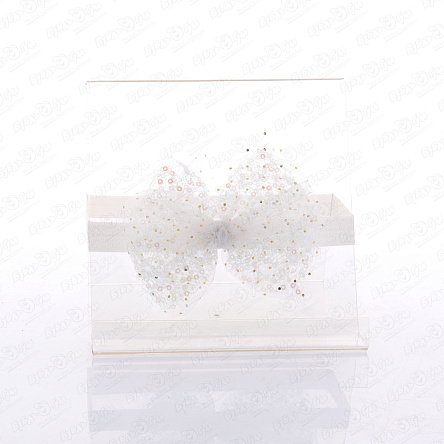 Повязка на голову Бантик блестящий фатин в ассортименте - фото 360