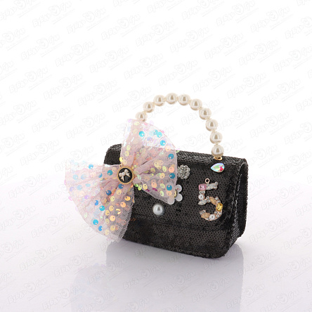 Сумочка с жемчужной ручкой и аппликациями в ассортименте - фото 360
