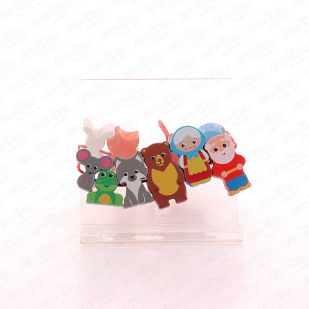 Шнуровка-бусы Mapacha Теремок и колобок деревянные 10дет - фото 360