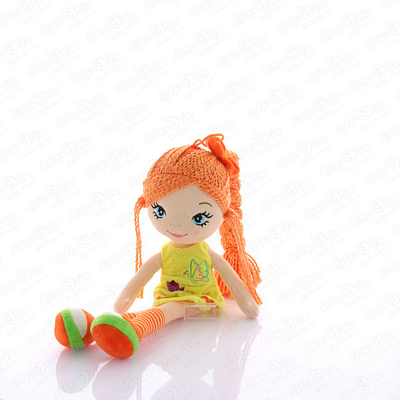 Игрушка Кукла с рыжими волосами с косичкой в гетрах 38см - фото 360