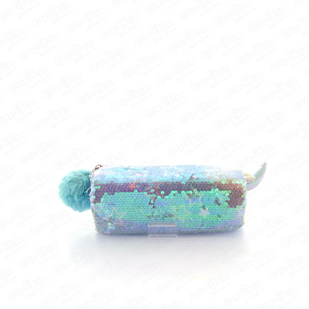 Пенал JUNGER с пайетками и помпоном один отдел в ассортименте - фото 360