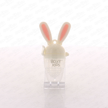Ниблер ROXI KIDS BUNNY TWIST розовые ушки с силиконовой сеточкой с 6мес - фото 360