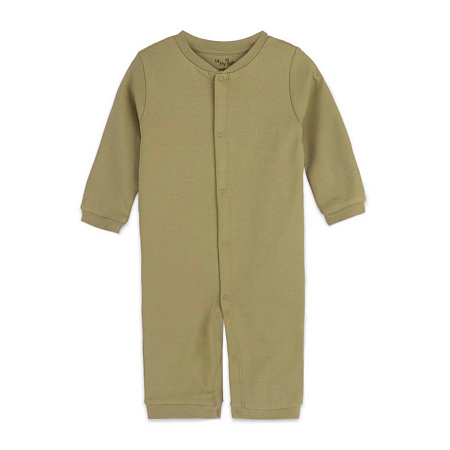 Комбинезон на манжете однотонный темно-зеленый