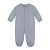 Комбинезон со ступней однотонный голубой