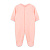 Комбинезон со ступней однотонный розовый