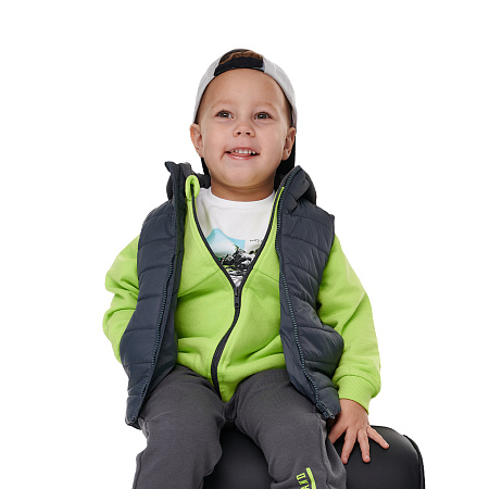 Жилет Lanson Kids демисезонный на молнии серый