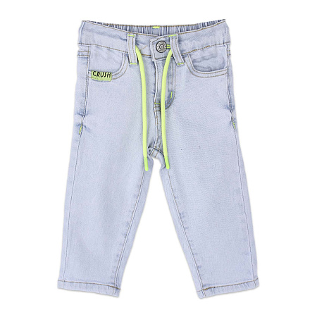 Брюки Lanson Kids джинсовые с яркими завязками голубые