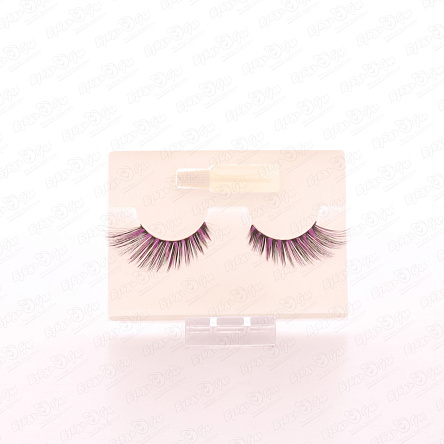 Ресницы накладные LUKKY цветные с розовыми полосками - фото 360