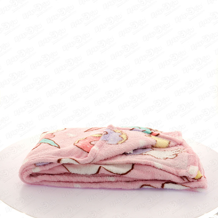 Плед Павлинка Единороги розовый 150х100см  - фото 360