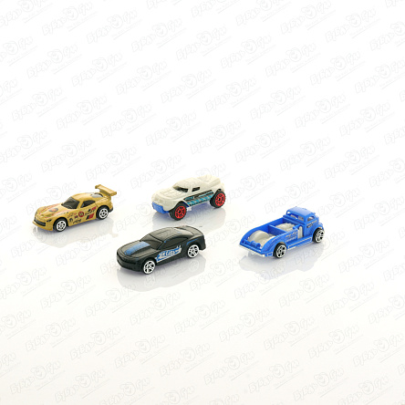 Набор машин Super Car металлических 4шт 1:64 в ассортименте - фото 360