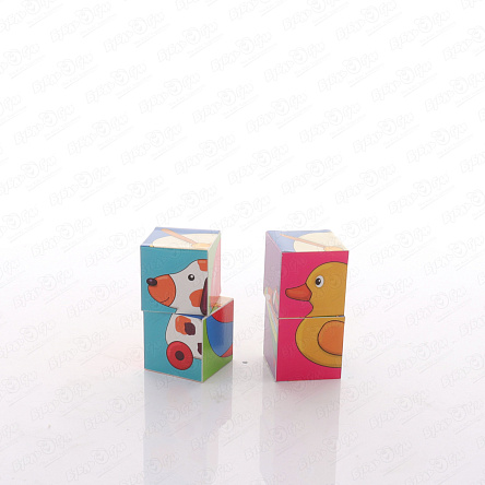 Кубики-шумелки Любимая игрушка 4шт - фото 360