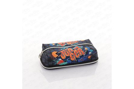 Пенал JUNGER с граффити синий  - фото 360