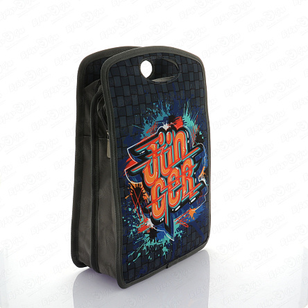 Папка JUNGER А4 с граффити два отдела синяя - фото 360