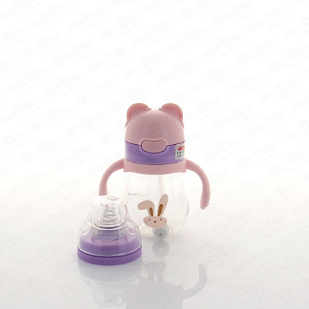 Бутылка детская diller kids Lovely Bear с трубочкой 320мл в ассортименте - фото 360