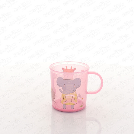 Кружка Kidfinity с декором и нескользящим дном розовая 200мл с 12мес - фото 360