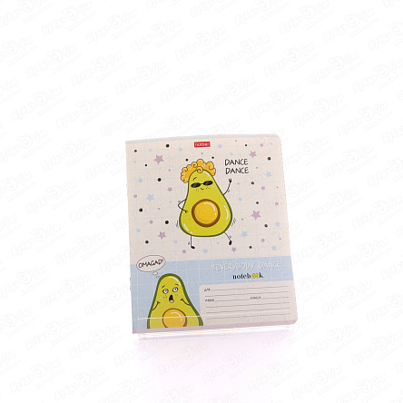 Тетрадь Веселые авокадики клетка 12л в ассортименте - фото 360