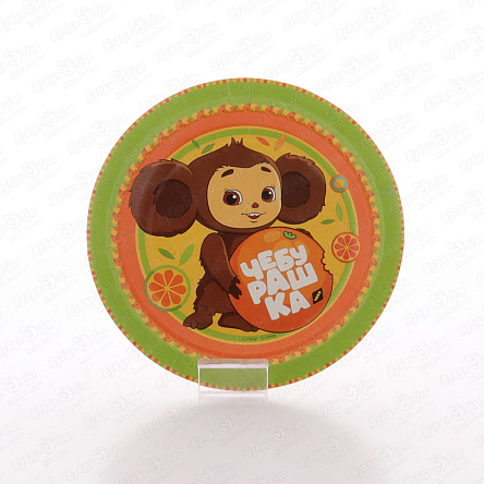 Тарелки Чебурашка одноразовые  18см 6шт - фото 360 Тарелки Чебурашка одноразовые  18см 6шт - фото 360