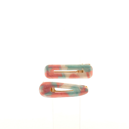 Заколки классические розово-голубые - фото 360