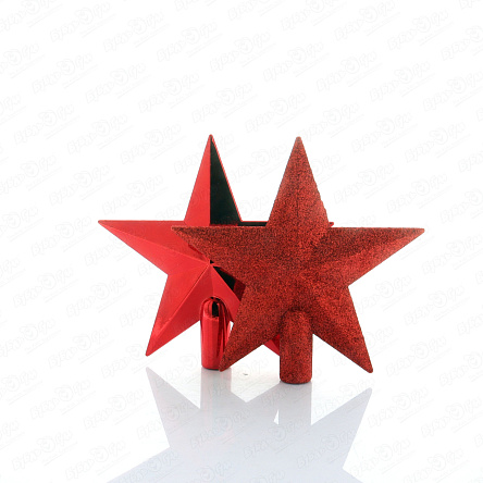 Украшение елочное наконечник звезда красная 20см в ассортименте - фото 360