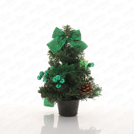 Елочка искусственная настольная зеленый декор 30см - фото 360